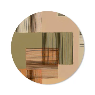 Produktbild von MuchoWow® Mauspad Mousepad Abstrakt - Linien - Würfel - Patchwork 20x20 cm - Mousepads - Maus Mat - Pad - Mausunterlage - Schreibtischmatte