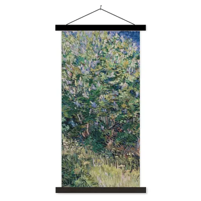 Produktbild von MuchoWow® Textilposter Fliederbusch - Vincent van Gogh 40x80 cm mit schwarzem Rahmen - Wandemalerei
