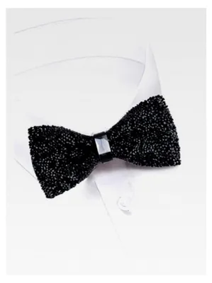Produktbild von Strass-Fliege für Herren, vorgebundene Fliege, verstellbare Länge, für Hochzeit und Feier, Schwarz