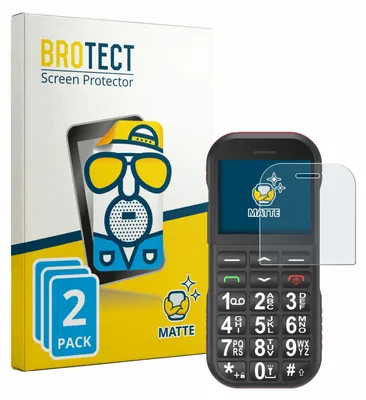 Produktbild von 2x BROTECT Schutzfolie für Ufferson Seniorenhandy Displayschutz Displayschutzfolie Folie Matt Entspiegelungsfolie