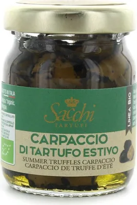 Zdjęcie produktu dla CARPACCIO Z CZARNEJ TRUFLI LETNIEJ50 g - SACCHI TARTUFI