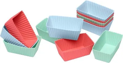 Productafbeelding van Famanu siliconen bakvorm, pastelkleuren - 8 x 4 x 3 cm