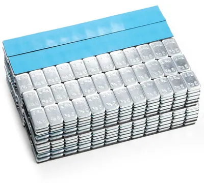 Immagine prodotto di 50 pesi autoadesivi | Pesi di bilanciamento | 50 aste autoadesive, 12 x 5g