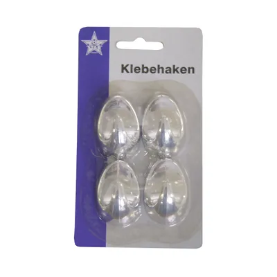 Produktbild von Klebehaken chrom 4 Stück 4,5 cm
