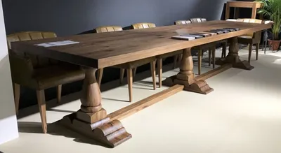 Rustikaler Landhausstil Massivholz Esstisch Küchentisch Braun