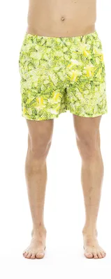Produktbild von Heren Badeshorts, Limettengrün, Pferde-Motiv, Strandkleidung, Polyester