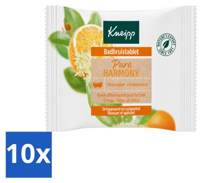 Produktbild von 10 x Kneipp Badbruistablet Orangenblüte Lindenblüte - Vorteilspackung - 10 Stücke