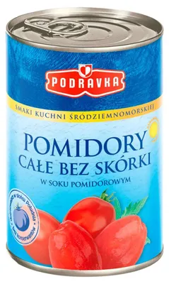 Obrázok produktu pre Pomidory całe bez skóry w zalewie 400 g