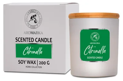 Duftkerze Citronella 200 g – Sojawachs im Glas – Aromatherapie