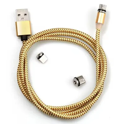 Image de Câble de chargement USB 3 en 1 magnétique - Or KP30705