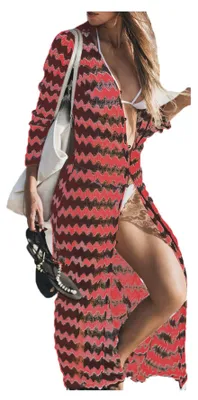 Imagen del producto de Vestido largo de gasa con mangas largas