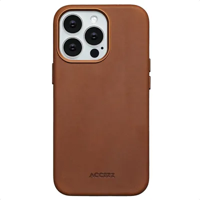 Obrázek produktu pro Accezz Vintage Leather Magsafe Backcover iPhone 13 Pro - Tabacco Cognac