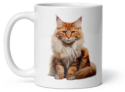 Kaffeebecher mit Rassekatzen-Motiv, 325 ml, Keramik