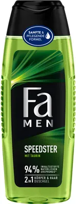 Produktbild von FA Duschgel Men Speedster 250 ml | 12 Stück | Sanfte Pflege, feuchtigkeitsspendend, für alle Hauttypen, maskuliner Duft, praktisches Format