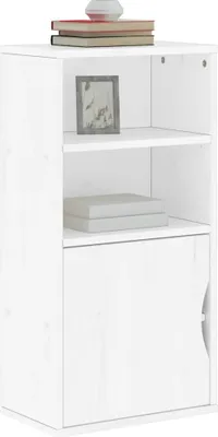 Image de vidaXL Armoire d'appoint ODDA Blanc 40x24x79 cm Pin massif