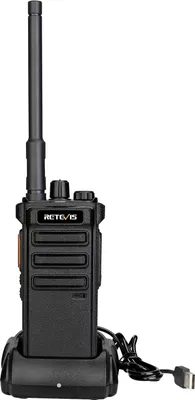Obrázok produktu pre Retevis RB25 Digital Walkie-Talkie, 32 kanálov NBDR vysielačky, 2500 mAh vysielačka s dlhým dosahom a núdzovou baterkou na vonkajšie použitie, rádioamatérske (čierna, 1 ks)