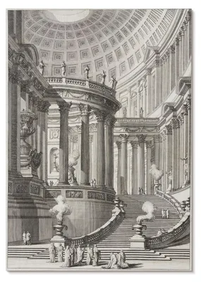 Zdjęcie produktu dla PLAKAT – 59 x 84 cm (A1) – Giovanni Battista Piranesi – Starożytna świątynia – Giovanni Battista Piranesi – Dekoracja ścienna do salonu, sypialni i przedpokoju, nowoczesny plakat, bez ramy