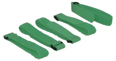 Produktbild von Delock Klett-Kabelbinder L 300 mm x B 20 mm 5 Stück mit Schlaufe grün