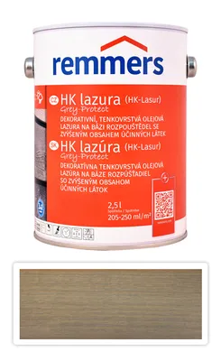 Obrázok produktu pre Remmers HK-Lasur šedá chráni strieborno-sivú 2,5 l