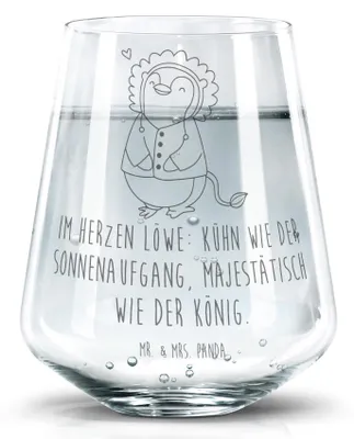 Produktbild von Mr. & Mrs. Panda Glas Löwe Astrologie - Transparent - Geschenk, Tierkreiszeichen, Geburtstagsgeschenk, Trinkgefäß, Wasserglas, Becherglas, Dekoglas, Sternzeichen, Tumbler
