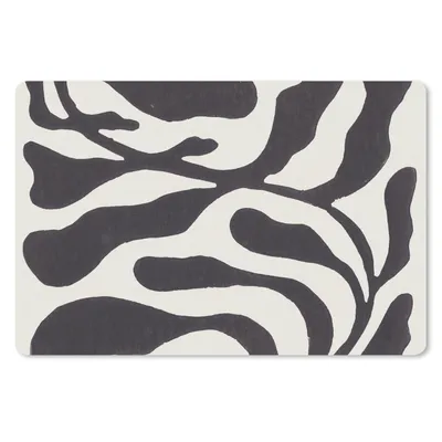 Produktbild von MuchoWow® Mauspad Mousepad Blätter - Pflanze - Pastell - Schwarz 27x18 cm - Mousepads - Maus Mat - Pad - Mausunterlage - Büroartikel - Desk Matten