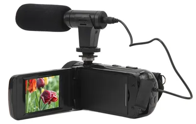 Zdjęcie produktu dla Kamera wideo – kamkorder z mikrofonem, kamera do vlogowania, rozdzielczość HD 1080p, 16 MP