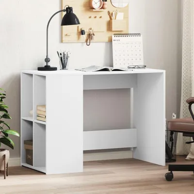 Produktbild von Büroschreibtisch in Weiß, 102 x 50 x 75 cm aus Holzwerkstoff