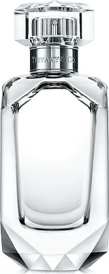 A clear, studio shot of a Tiffany & Co. perfume bottle against a white background.