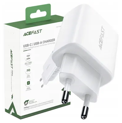 Image de Acefast Chargeur Usb Type C / Usb 20W, Pps, Pd, Qc 3.0, Afc, Fcp Blanc (A25 Blanc)