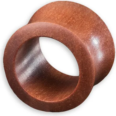 Produktbild von viva-adorno 1 Stück 14mm Double Flared Flesh Tunnel Plug aus Holz verschiedene Holzarten zur Auswahl Größe 4 - 30mm WP2,Saba Holz