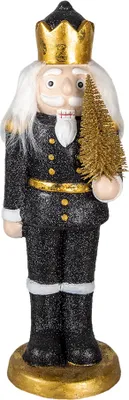 Produktbild von Clayre & Eef Figur Nussknacker 50 cm Schwarz Kunststoff
