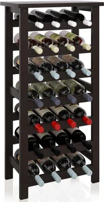 Imagen del producto de Estante para botellas, de madera, con 6 compartimentos