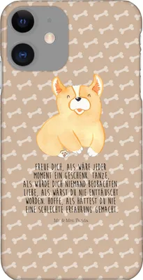 Produktbild von Mr. & Mrs. Panda Iphone 11 Handyhülle Corgie - Hundeglück - Geschenk, Smartphone Hülle, Hund, Lebensfroh, Motivation, Corgi, Handy Schutzhülle, Cover, Sprüche