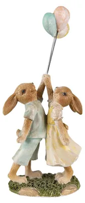 Produktbild von Clayre & Eef Figur Kaninchen 22 cm Grün Braun Polyresin
