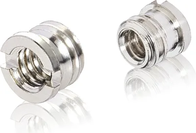Produktbild von Walimex pro Gewindeadapter "1/4 auf 3/8 Zoll" aus Edelstahl, 2er Set Stativ Gewinde Adapter für Kamera, Stativ, Stativkopf und Neiger