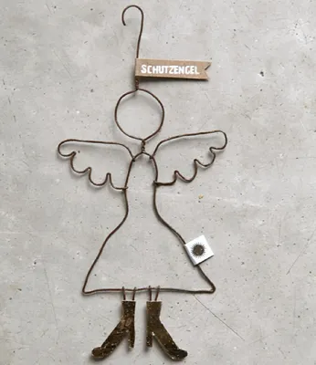 Produktbild von Good old friends Schutzengel gold Schuhe Draht Herz guardian angel Metall Neu