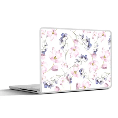 Produktbild von MuchoWow® Laptop Aufkleber Sticker Cover Blumen - Aquarell - Bohème - Muster 31x22.5 cm - Laptop-Deko
