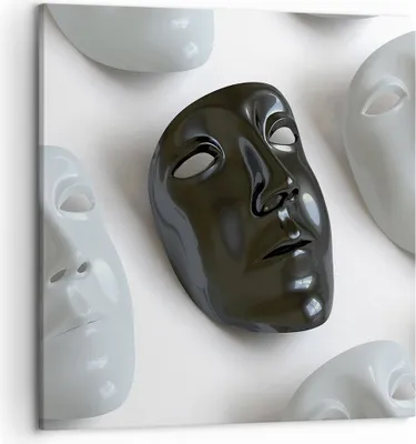 Produktbild von Bild auf Leinwand - Leinwandbild - Venedig Maske Schauspieler Theater - 50x50cm - Wand Bild - Wanddeko - Leinwanddruck - Bilder - Kunstdruck - Leinwand bilder - Wandkunst - AC50x50-2208