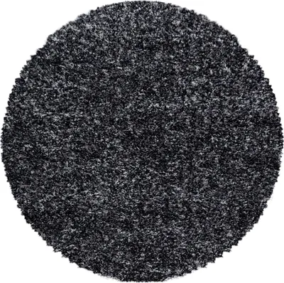 Produktbild von Carpetsale24 Shaggy Teppich Wohnzimmer Hochflor Teppich Einfarbig Meliert Design Flauschig Weich, Grösse: 160 cm Rund
