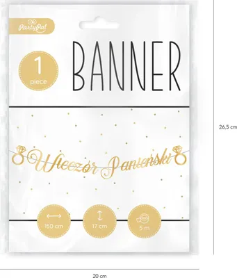 Produktbild von Bannergirlande Junggesellinnenabschied Gold 150cm