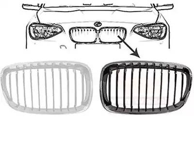 Immagine prodotto di VAN WEZEL 0633515 Griglia radiatore Griglia anteriore per BMW 1 hatchback (F20) Sinistra Nero
