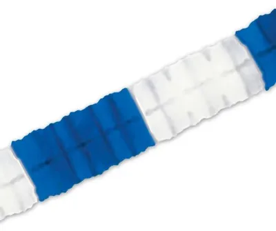 Produktbild von Beistle Girlande, blau-weiß, ca. 3,65 m