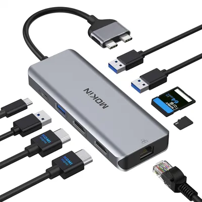 Produktbild von MOKiN MacBook Pro Docking Station mit Dual Monitor, MacBook Adapter HDMI
