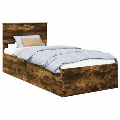Zdjęcie produktu dla vidaXL Rama łóżka z dębu wędzonego 75 x 190 cm materiał drewnopochodny