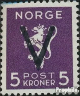Produktbild von Briefmarken Norwegen 1941 Mi 256Y ohne Wasserzeichen postfrisch Siegesausgabe