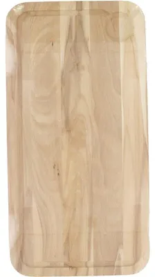Holz-Schneidebrett mit Saftrille 45 x 25 x 1,6 cm
