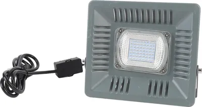 Imagen del producto de Faro reflector LED ultraviolet, aleación de aluminio, 50W, longitud de onda de 385 a 400 nm, grado de protección IP65 (resistente al agua), luz negra para fiestas, discotecas y bares, color gris