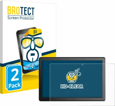 Produktbild von 2x Für emporia TAB 1 10.1" Schutzfolie BROTECT Displayschutz Display Schutz Folie Klar Transparent