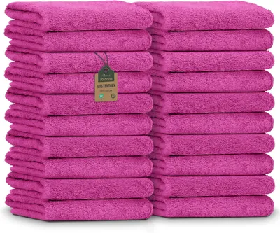 Immagine prodotto di Asciugamani per ospiti, 20 pezzi, 30x50 cm, 100% cotone, color rosa, per il bagno
