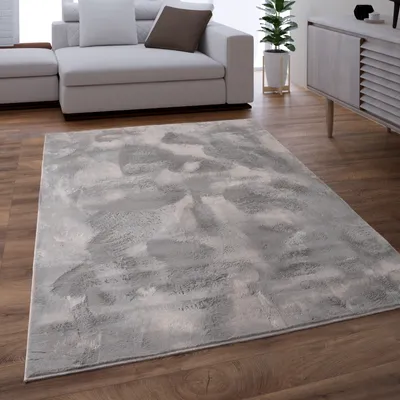 Produktbild von Teppich Wohnzimmer Kunstfell Shaggy Hochflor Waschbar In Waschmaschine Soft Uni Grau Grösse 120x170 cm